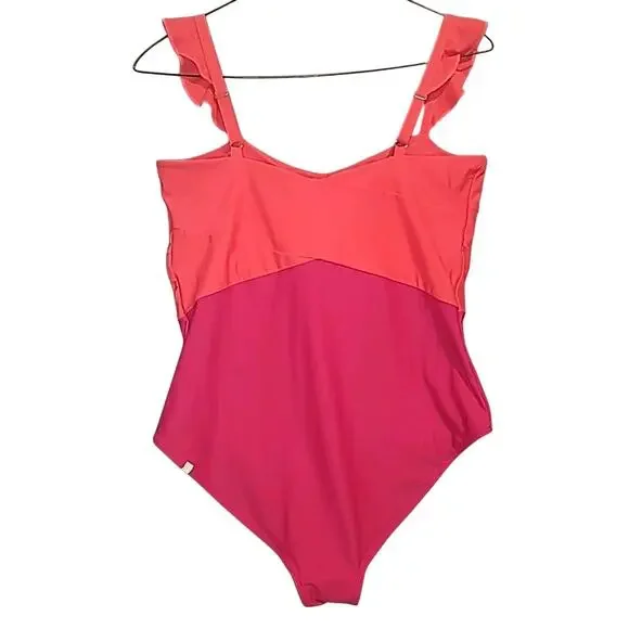 Summersalt NWOT Ruffle One-Piece Tummy Control 16 Luxury Flattering Romantic